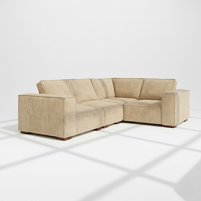 Belgravia 4 seater corner sofa right hand in wheat chenille