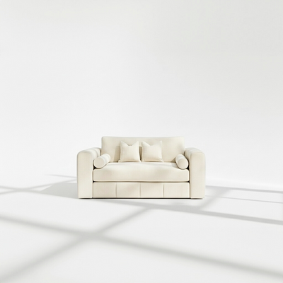 Havana 2 seater sofa in cream velvet