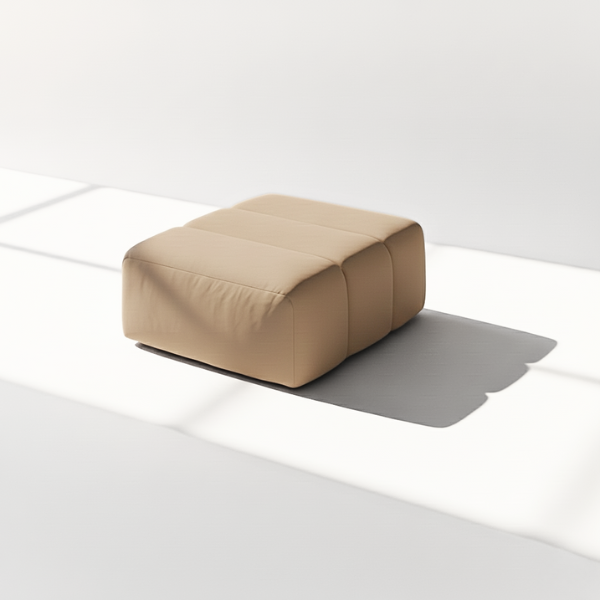 Bella footstool in mink velvet