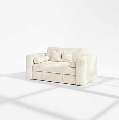 Havana 2 seater sofa in cream velvet
