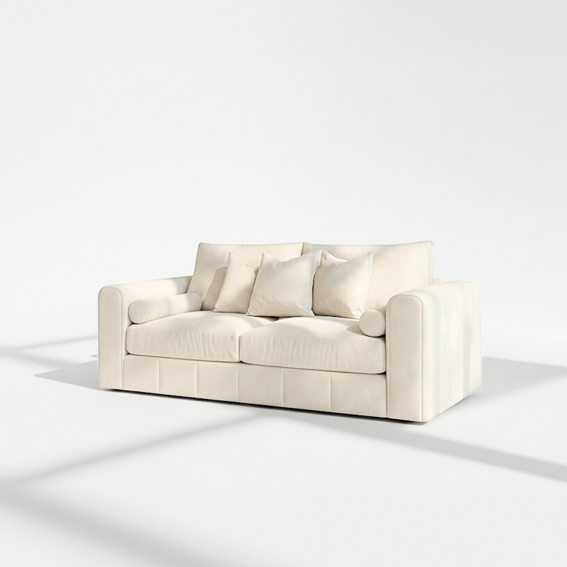Havana 3 seater sofa in cream velvet