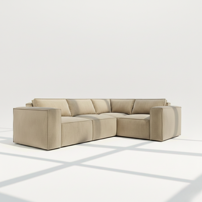 Aire 4 seater corner sofa right hand in beige naples
