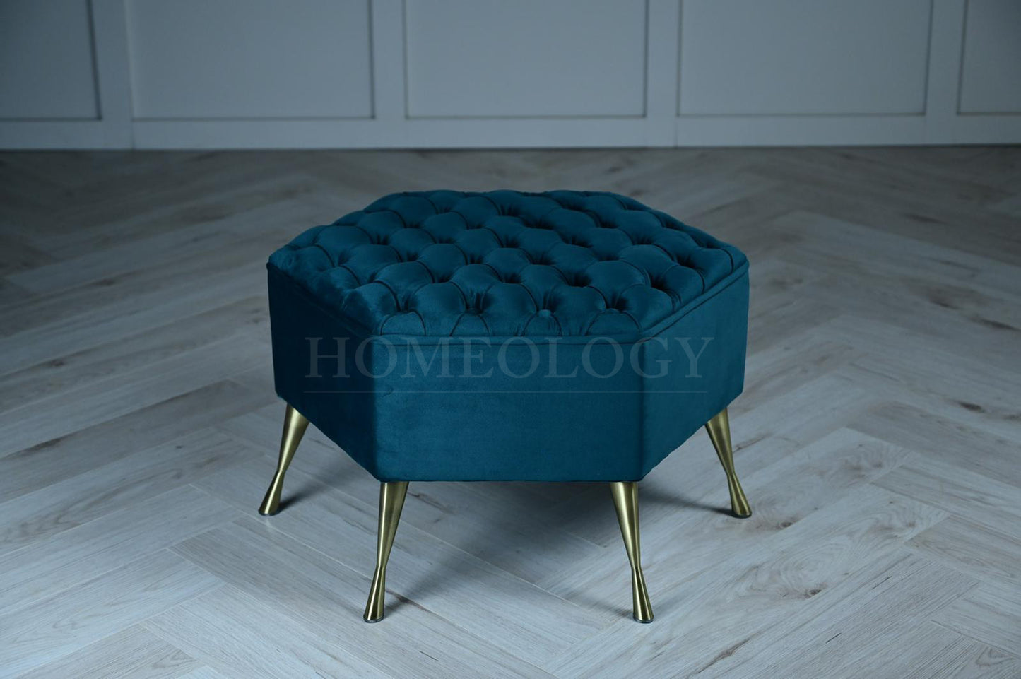 Chesterfield Hexagon Footstool