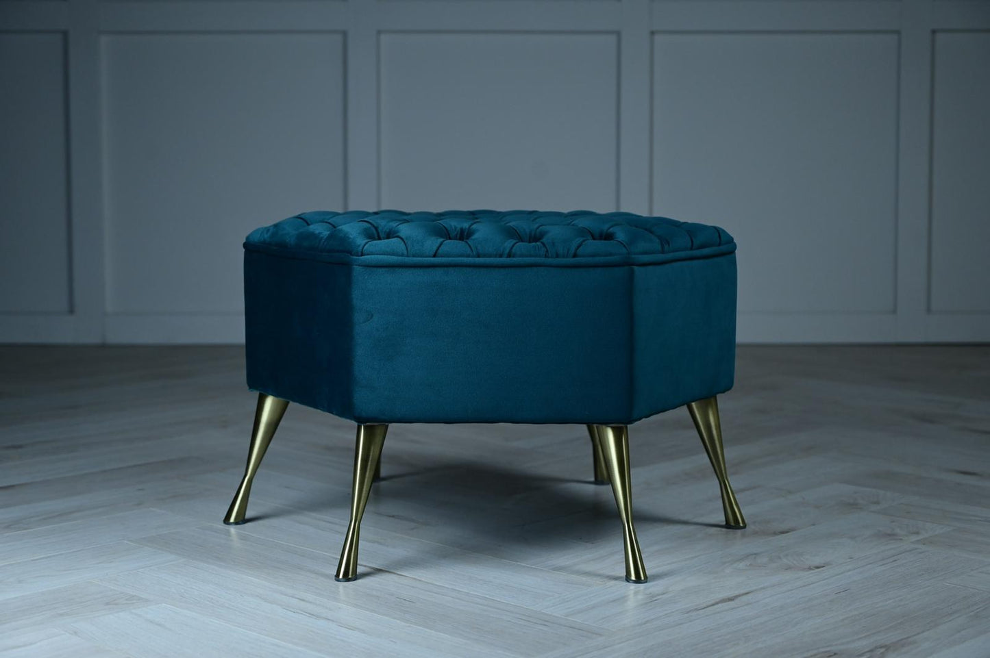 Chesterfield Hexagon Footstool