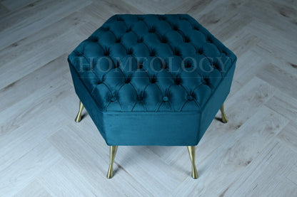 Chesterfield Hexagon Footstool